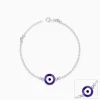 Silver Evil Eye Cutie Kids Anklet