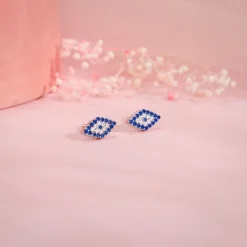 Silver Evil Eye Spirit Studs