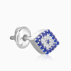 Silver Evil Eye Spirit Studs