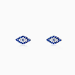 Silver Evil Eye Spirit Studs