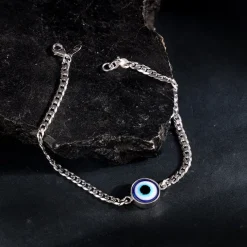Silver Evil Eye Style Bracelet For Him