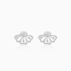 Silver Eyebright Convertible Earrings