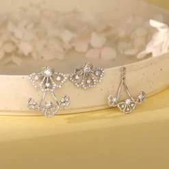 Silver Eyebright Convertible Earrings