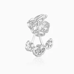 Silver Eyebright Convertible Earrings
