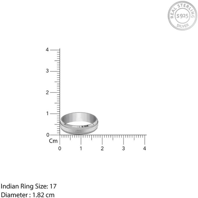 Silver Facet Glory Band For Him (Size 17)