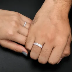 Silver Fair Love Couple Rings