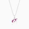 Silver Fairy Unicorn Kids Pendant With Link Chain