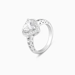 Silver Fall in Love Ring