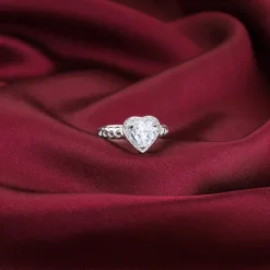 Silver Fall in Love Ring