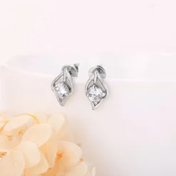 Silver Falling Dew Earrings