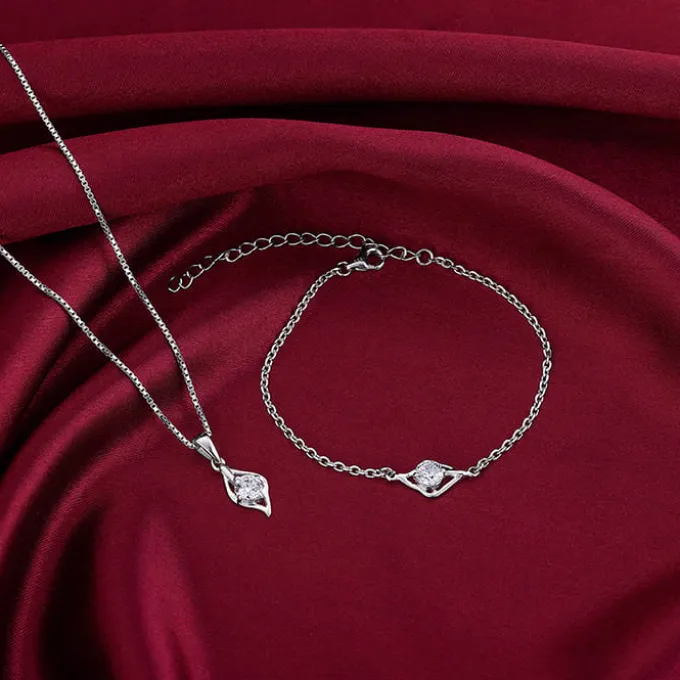 Silver Falling Dew Set of Two