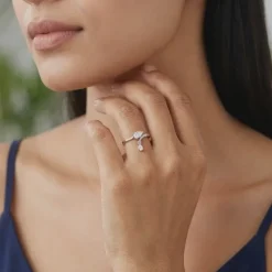 Silver Falling Light Ring