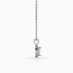 Silver Fancy Heart Pendant With Link Chain