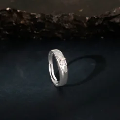 Silver Fibonacci Flow Ring For Him