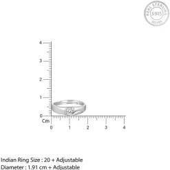 Silver Fibonacci Flow Ring For Him