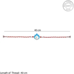 Silver Flaming Peacock Rakhi
