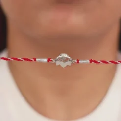 Silver Flaming Peacock Rakhi