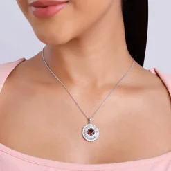 Silver Fleur Pendant With Link Chain