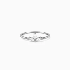 Silver Flora Trine Ring