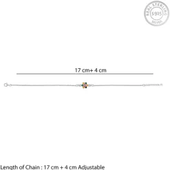 Silver Floral Bracelet Rakhi