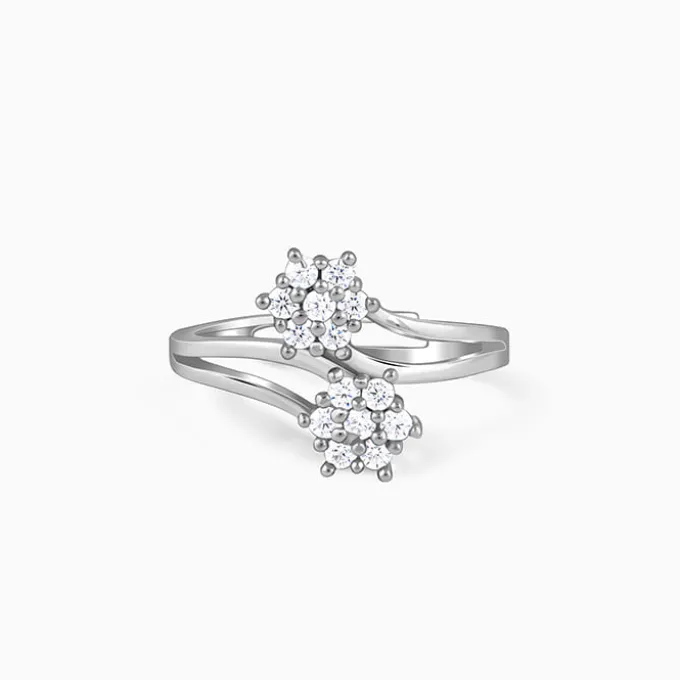 Silver Floral Memory Ring