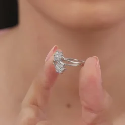Silver Floral Memory Ring