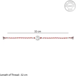 Silver Floral Om Rakhi