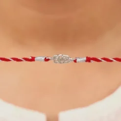 Silver Floral Om Rakhi