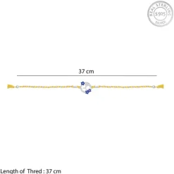 Silver Floral Omkara Rakhi