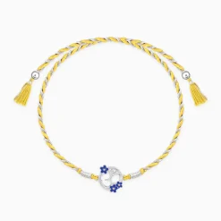 Silver Floral Omkara Rakhi