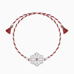 Silver Floral Rakhi