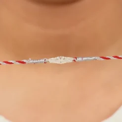 Silver Floral Rakhi