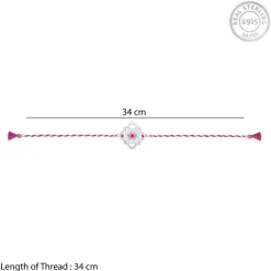 Silver Floral Sparkle Rakhi