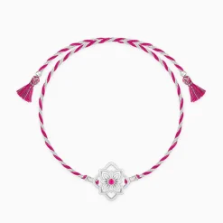 Silver Floral Sparkle Rakhi