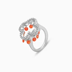 Silver Floret Charm Ring