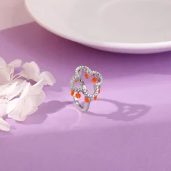 Silver Floret Charm Ring