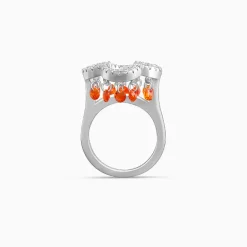 Silver Floret Charm Ring