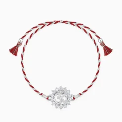 Silver Floret Om Rakhi