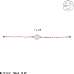 Silver Floret Om Rakhi