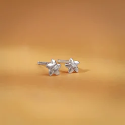 Silver Flower Bloom Earrings