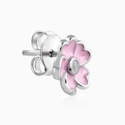 Silver Flower Fling Kids Earrings