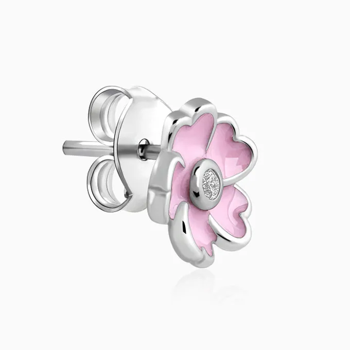 Silver Flower Fling Kids Earrings