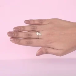 Silver Flower Girl Ring