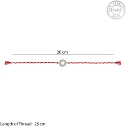 Silver Flower Pearl Rakhi