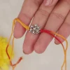 Silver Flowery Rakhi
