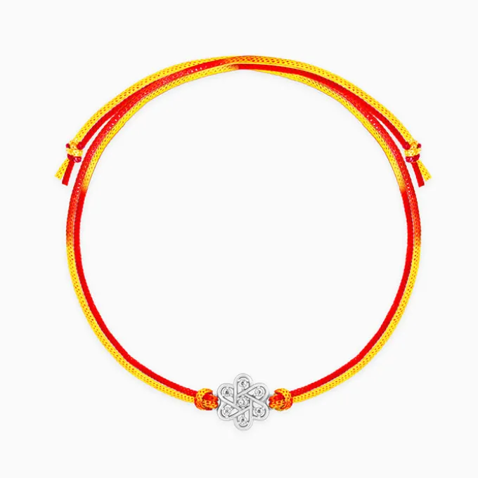 Silver Flowery Rakhi