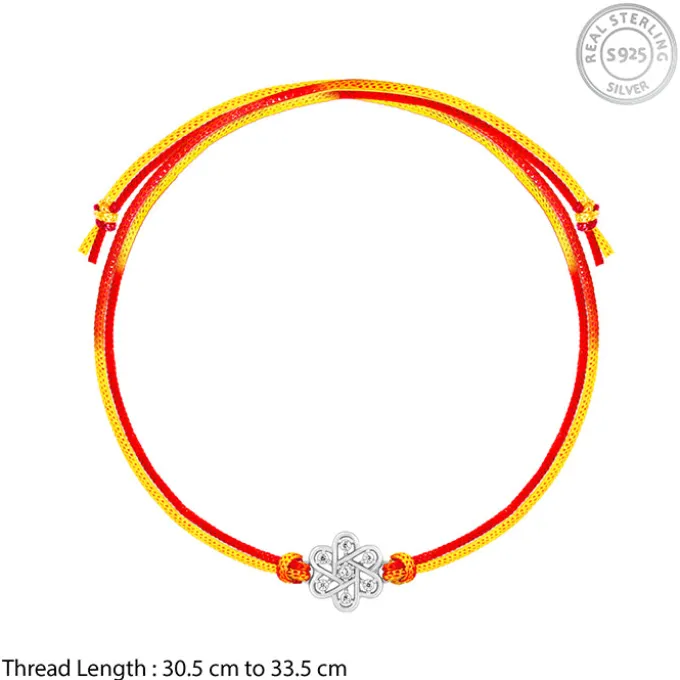 Silver Flowery Rakhi
