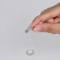 Silver Flowing Links Toe Rings