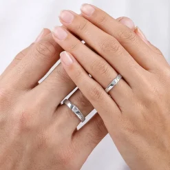 Silver Forever Kind Couple Rings
