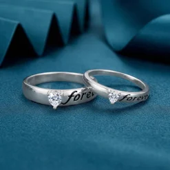 Silver Forever Kind Couple Rings